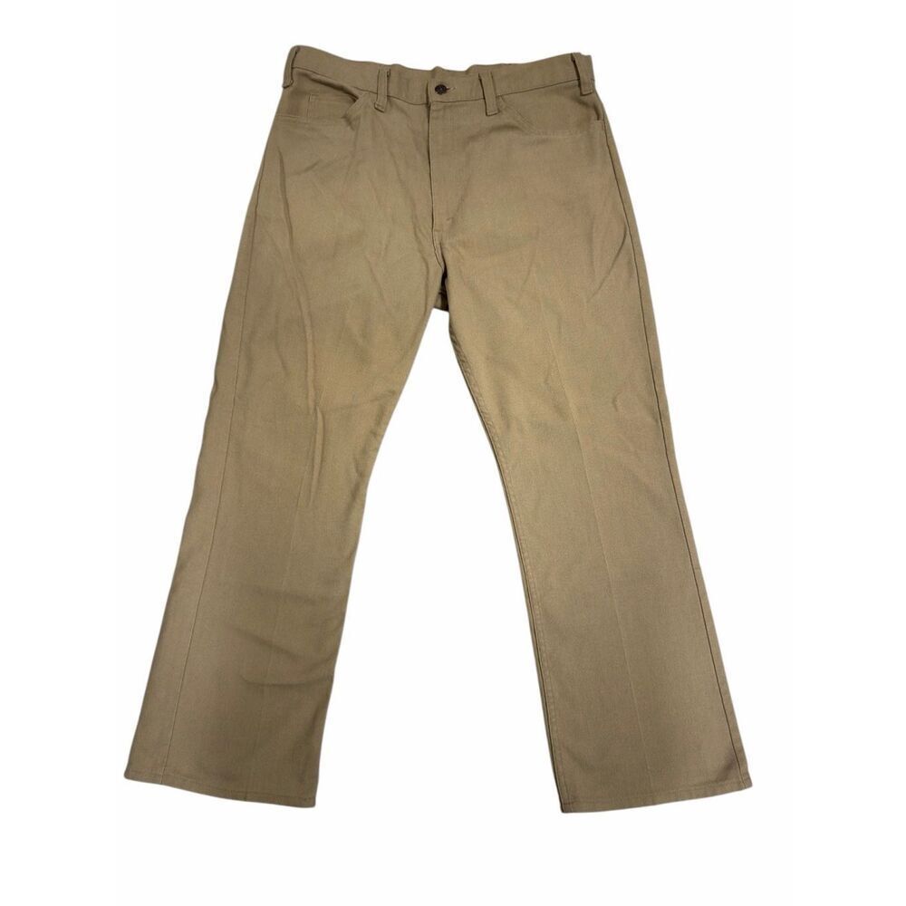 Levi’s Sta-prest 517 Pants Mens 36x29 Tan Vintage Casual Slacks Boot Black Tab